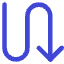 Line Arrow Curvy Down Right Icon from Core Duo Set