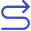Line Arrow Curvy Right Up Icon from Core Duo Set