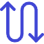 Line Arrow Curvy Up Down 4 Icon from Core Duo Set
