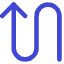 Line Arrow Curvy Up Left Icon from Core Duo Set