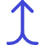 Line Arrow Merge Vertical Icon from Core Duo Set