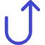Line Arrow Turn Up Right Icon from Core Duo Set