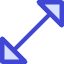 Diagonal Triangle Arrow 1 Icon from Core Duo Set