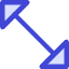 Diagonal Triangle Arrow 2 Icon from Core Duo Set