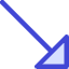 Diagonal Triangle Arrow Bottom Right Icon from Core Duo Set