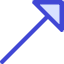 Diagonal Triangle Arrow Upper Right Icon from Core Duo Set