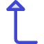 Triangle Arrow Bend Left Up Icon from Core Duo Set