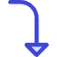 Triangle Arrow Curve Right Down Icon from Core Duo Set