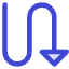 Triangle Arrow Curvy Down Right Icon from Core Duo Set
