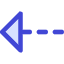 Triangle Arrow Dashed Left Icon from Core Duo Set