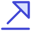 Triangle Arrow Diagonal Top Right Icon from Core Duo Set