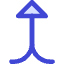 Triangle Arrow Merge Vertical Icon from Core Duo Set
