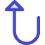 Triangle Arrow Turn Up Left Icon from Core Duo Set