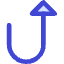 Triangle Arrow Turn Up Right Icon from Core Duo Set