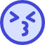 Smiley Emoji Kiss Nervous Icon from Core Duo Set