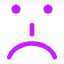 Smiley Emoticon Sad Icon from Core Neon Set