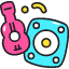 Guitar Amplifier Icon from Stickies Colors Set