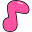 Music Note 1 Icon from Stickies Colors Set