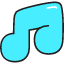 Music Note 2 Icon from Stickies Colors Set