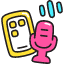 Voice Recording Icon from Stickies Colors Set