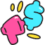 Ads Payment Icon from Stickies Colors Set