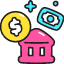 Bank Service Icon from Stickies Colors Set