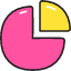 Graph Pie Icon from Stickies Colors Set