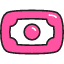 Money Bill Icon from Stickies Colors Set
