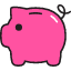 Piggy Bank Icon from Stickies Colors Set