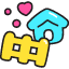 Home Fence Icon from Stickies Colors Set