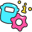Mechanical Engineer Info Icon from Stickies Colors Set