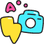 Flash Auto Mode Icon from Stickies Colors Set
