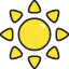 Sun Icon from Stickies Colors Set