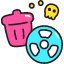 Toxic Trash Icon from Stickies Colors Set