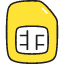 Mobile Sim Icon from Stickies Colors Set