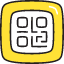 Qr Code Icon from Stickies Colors Set