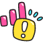 Signal Notification Icon from Stickies Colors Set