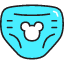 Baby Diapers Icon from Stickies Colors Set