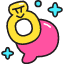 Propsal Engagement Icon from Stickies Colors Set