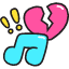 Sad Song Icon from Stickies Colors Set
