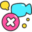 Exit Video Chat Icon from Stickies Colors Set