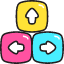 Keyboard Direction Icon from Stickies Colors Set