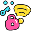 Locking Wifi Icon from Stickies Colors Set