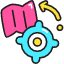 Map Location Icon from Stickies Colors Set