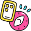 Mobile Direction Icon from Stickies Colors Set
