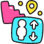 Stair Elevator Location Icon from Stickies Colors Set