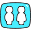 Toilet 2 Icon from Stickies Colors Set