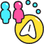 Toilet Direction Icon from Stickies Colors Set