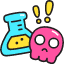 Dangerous Chemical Lab Icon from Stickies Colors Set