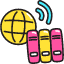 Online Library Icon from Stickies Colors Set